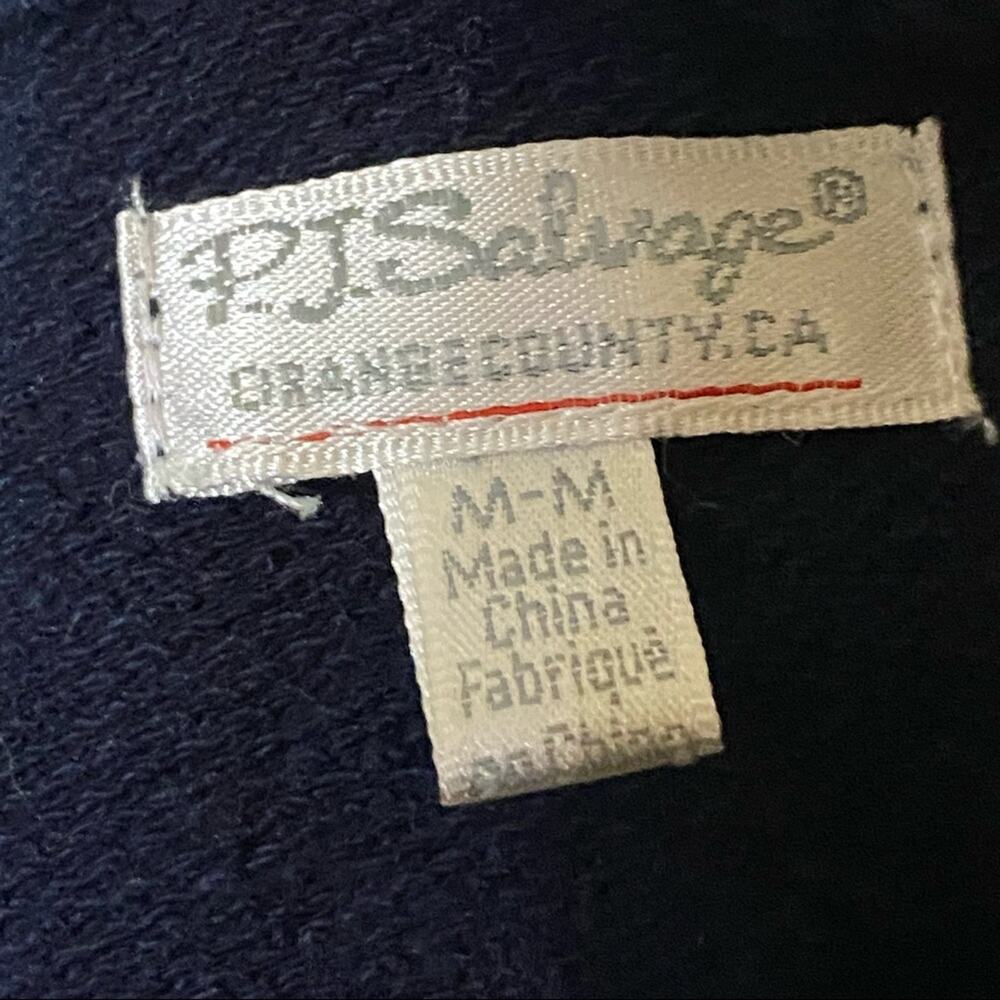 PJ Salvage Hoodie Jacket Size Medium Navy Blue Zip Front Shearling Lined Hood - Picture 6 of 11